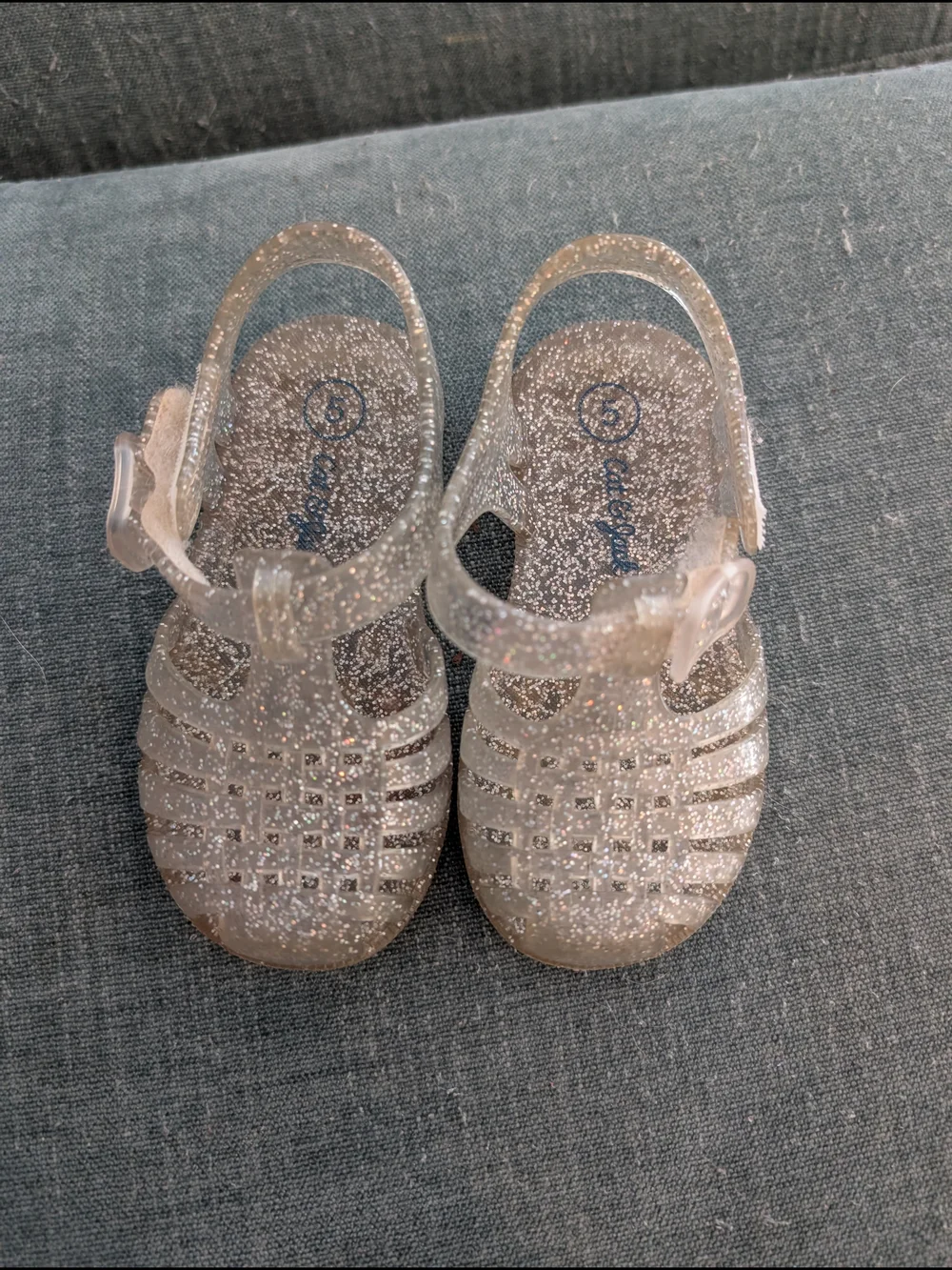 Cat & Jack Clear Glitter Jelly Sandals